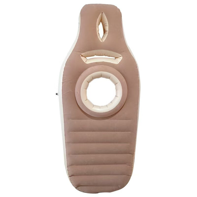 Inflatable Maternity Mattress Lying Pad Sleeping Pillow Inflatable Mattress Surface Flocking Inflatable Lying Pad